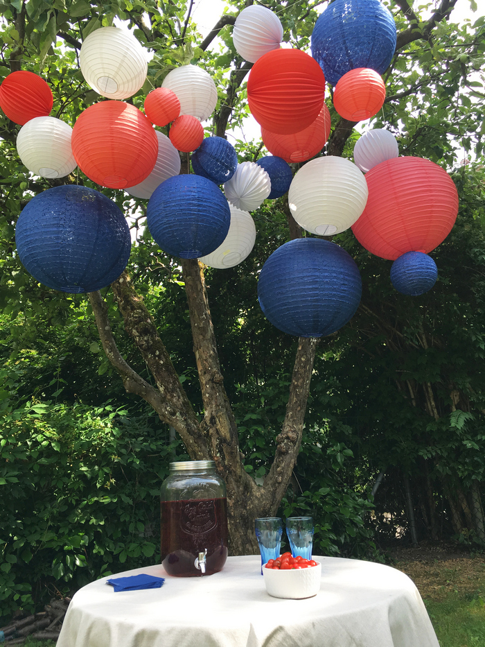 12 Lanternes En Papier Bleu Et Orange - Décoration Fête, Mariage, Anniversaire Ou Jardin